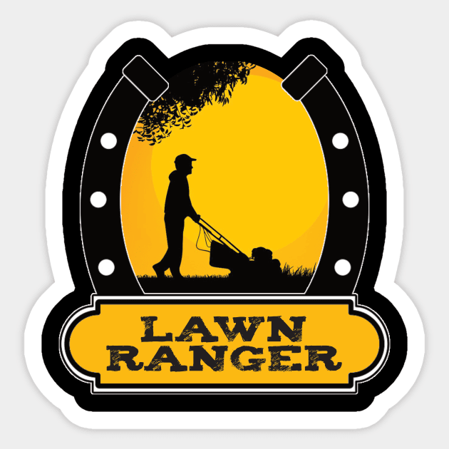 Lawn Ranger Mowing Sticker by outrigger